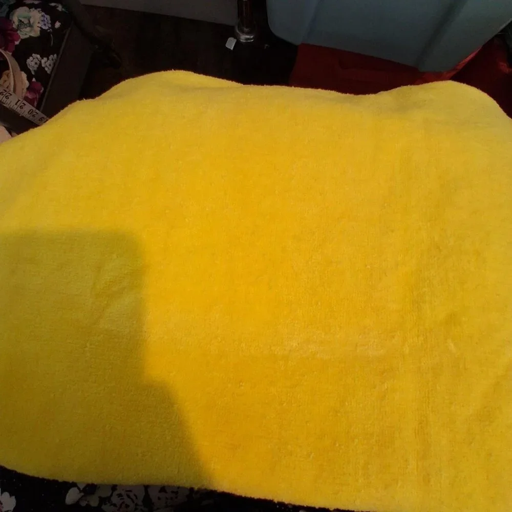 Springmaid vintage 3 towels yellow flowers USA bath